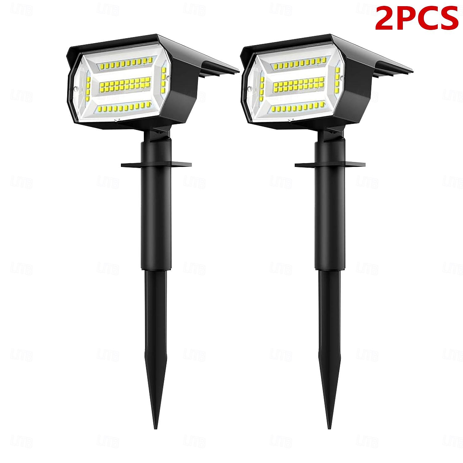 2025年 4本 2個 1個 50 W LEDソーラーライト 多機能 ソーラー駆動 赤外線センサー 温白色 ホワイト 3.7 V # LEDビーズ  コレクション – $34.99 –P9