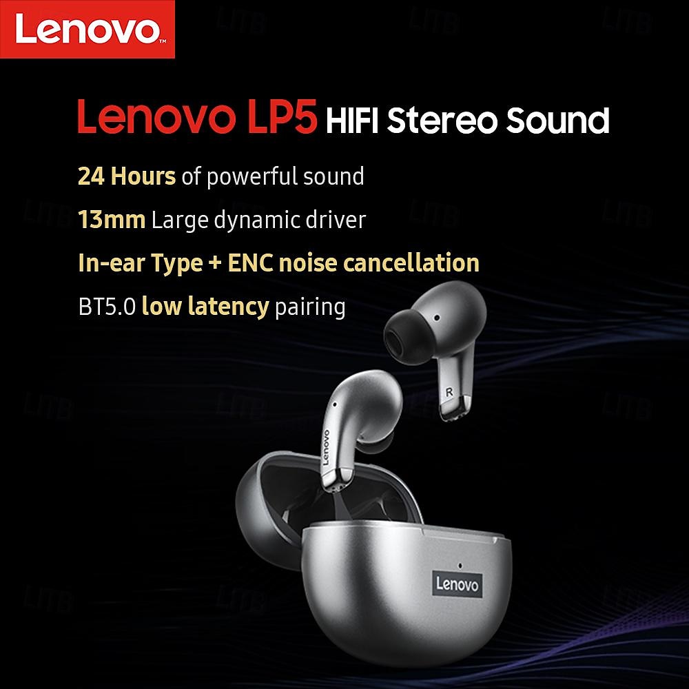 Lenovo LP5 True Wireless Headphones TWS Earbuds In Ear Bluetooth5.0 Stereo with Charging Box Built-in Mic for Apple Samsung Huawei Xiaomi MI  Yoga Everyday Use Traveling Mobile Phone 2025 - $31.99 –P3