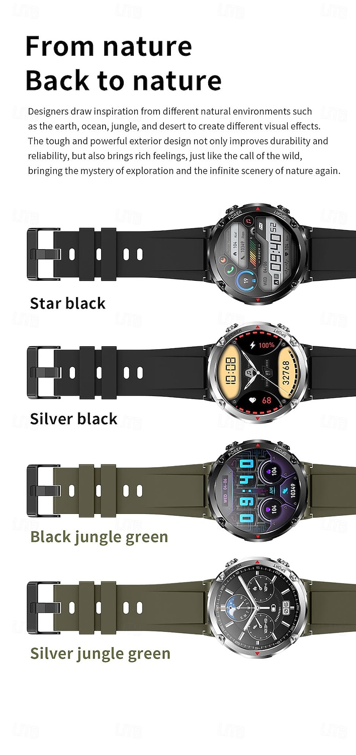 iMosi T30 Smart Watch 1.6 inch Smartwatch Fitness Running Watch Bluetooth Pedometer Call Reminder Sleep Tracker Compatible with Android iOS Unisex Long Standby Hands-Free Calls Waterproof IP68 52mm 2026 - $72.99 –P2