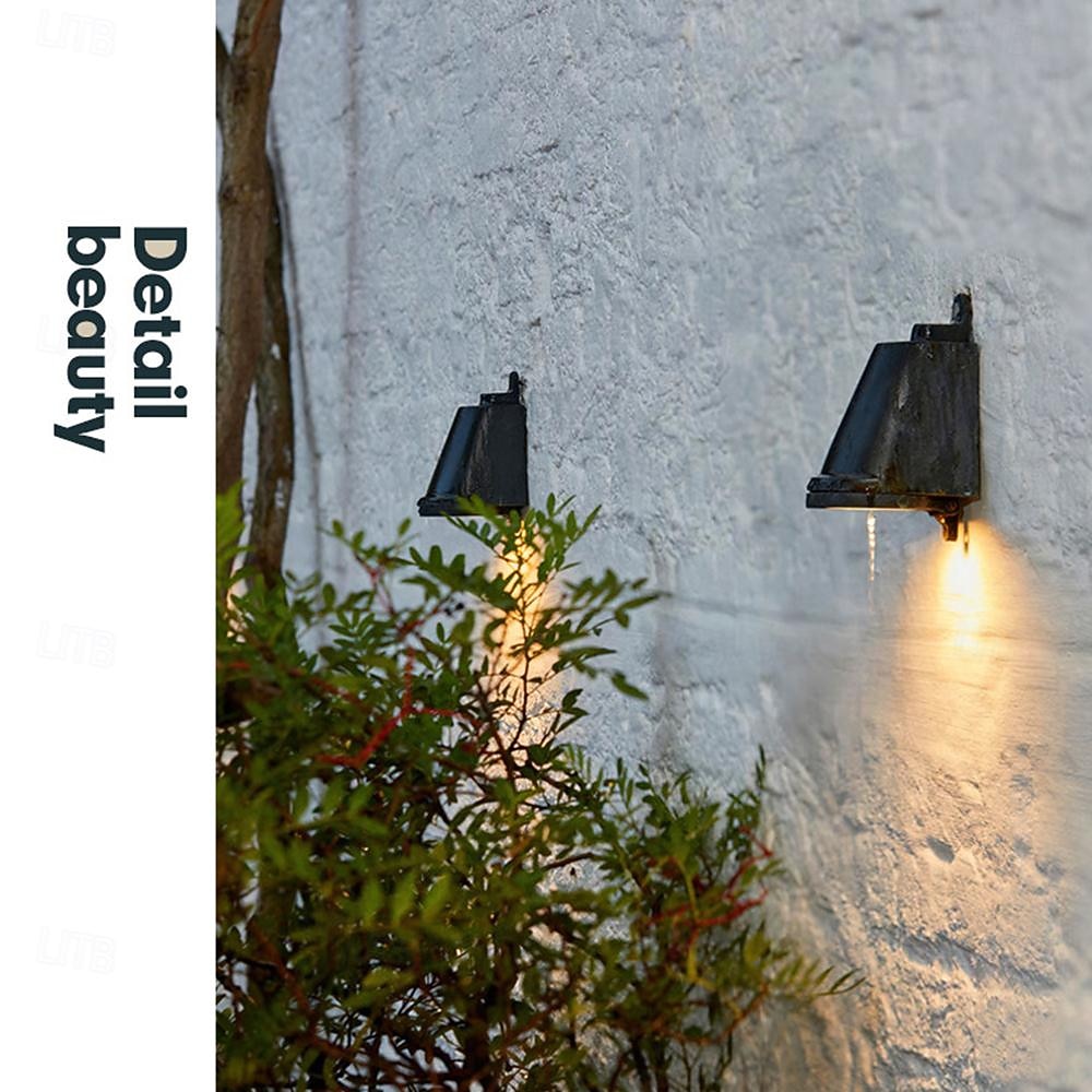 Промышленный уличный настенный светильник в форме подковы, черный, медный, натуральный, серебристый, теплый свет, нейтральный свет, водонепроницаемый настенный светильник, IP65, подходит для наружных 2026 - $61.99 –P5