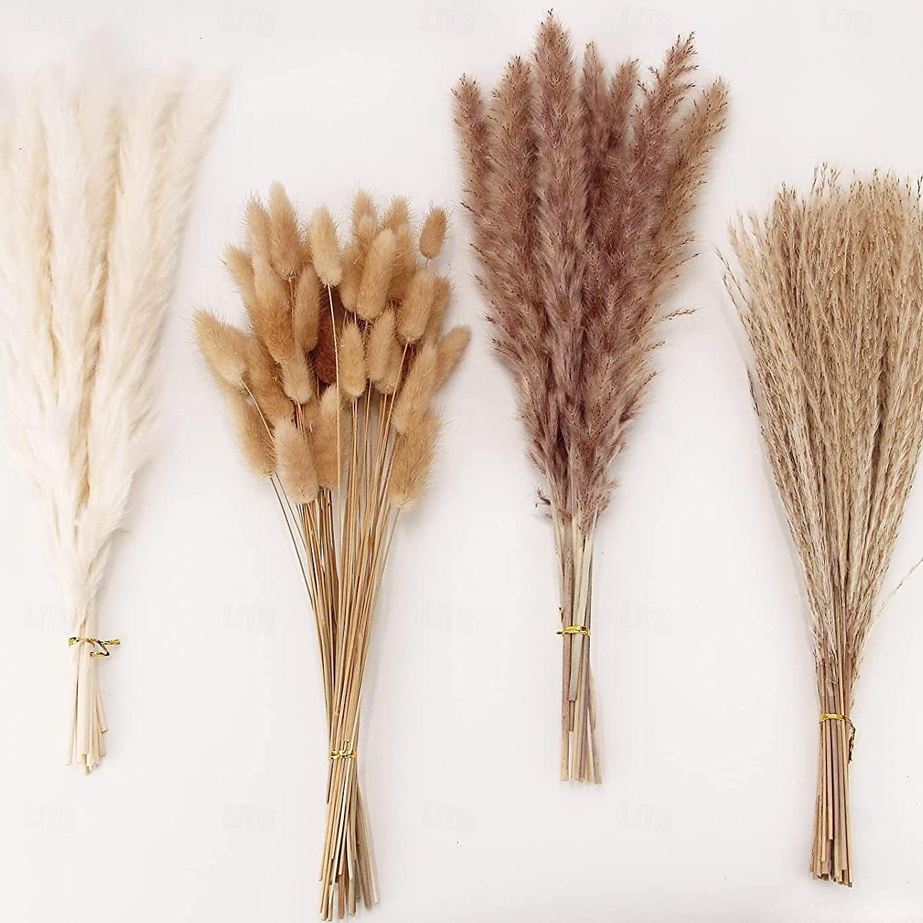 110 piezas pampas con flores de cola de conejo secas blancas decoración estilo boho hierba de pampa decoración de baño decoración de pared de baño florero de boda para novias y damas de honor 2026 - $29.99 –P5