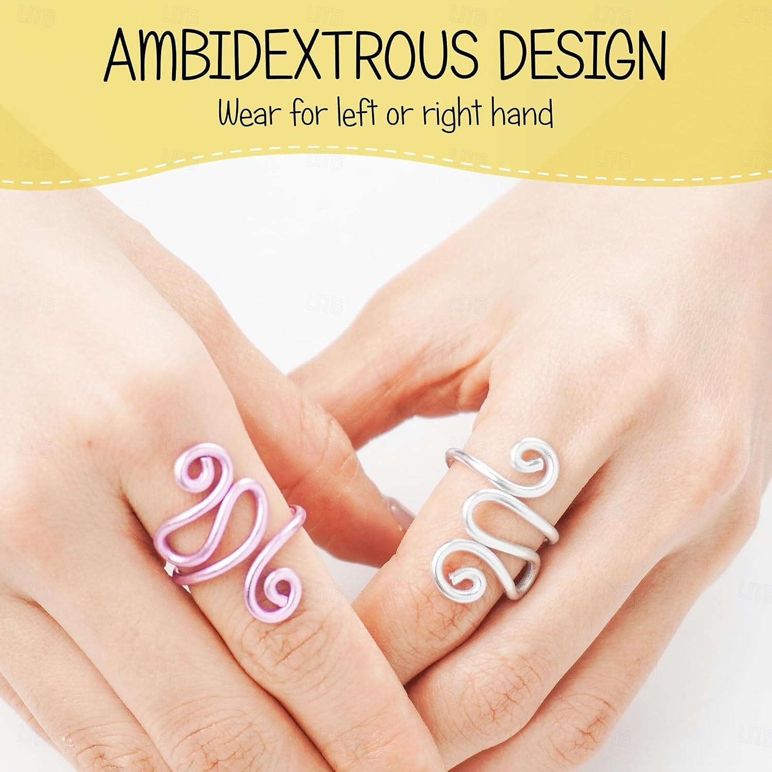 8 шт., натяжное кольцо для вязания крючком, натяжное кольцо для вязания крючком, натяжное кольцо из алюминиевой проволоки, металлические вязальные инструменты, многофункциональный крючок, кольцо на палец, регулятор пряжи 2026 - $10.99 –P4