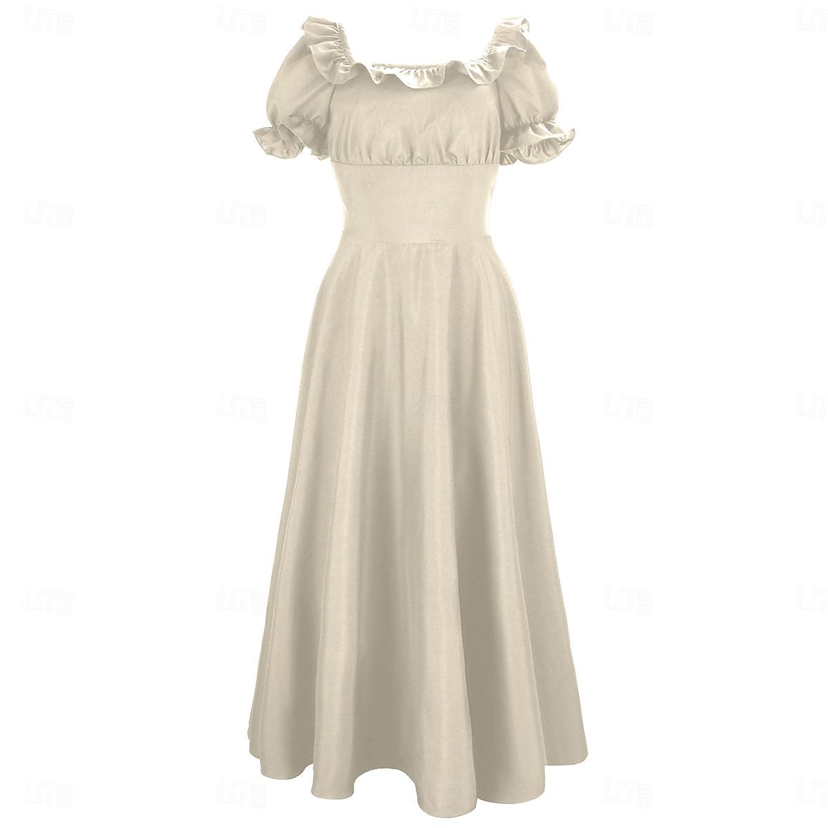 Médiéval Renaissance 18ème Siècle Robe Taille Empire Robe inspirée de la Régence Elfe Ligne A Femmes Fantaisie Halloween Carnaval Vacances Décontracté Quotidien LARP Adultes Robe de 2025 ? $47.99 –P5