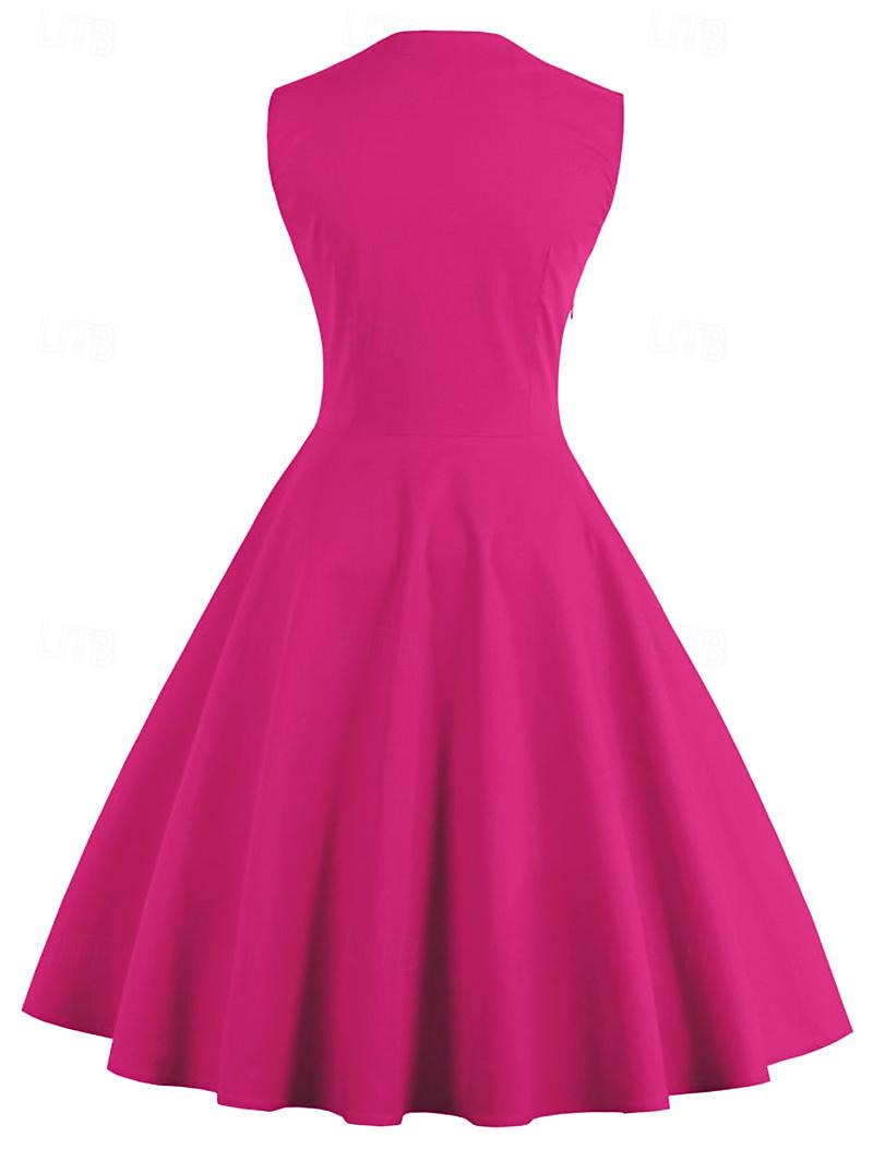 Buline 1950 Rochie de Cocktail Rochii O rochie de linie Rochie Flare Buline Pentru femei Mascaradă Evenimente / Petrecere Petrecerea Burlăcițelor Adulți Rochie Rochii de acasă 2025 - $38.99 –P3
