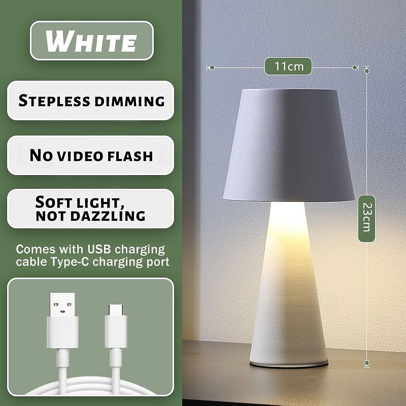 2026年 1個の充電式北欧テーブルランプ、ダイニングルームの寝室のベッドサイドテーブルランプ用のシンプルでモダンなテーブルランプ  コレクション – $28.99 –P7