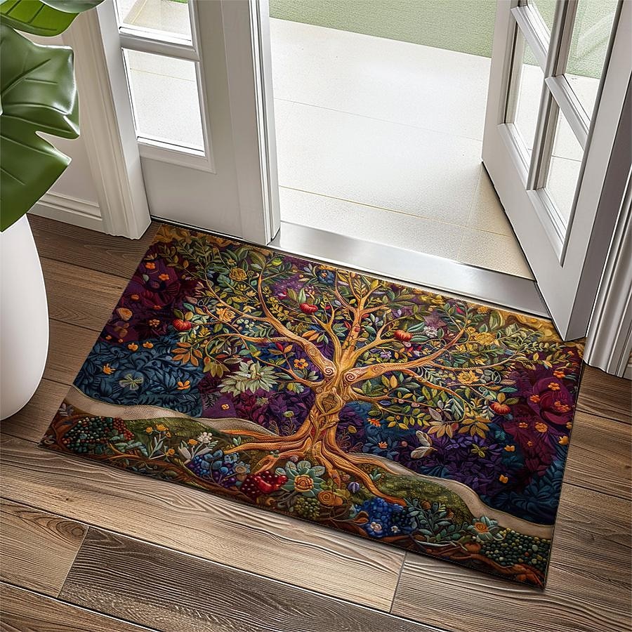 Vintage Tree of Life Doormat Floor Mats Washable Rugs Kitchen Mat Non-Slip Oil Proof Rug Indoor Outdoor Mat Bedroom Decor Bathroom Mat Entrance Rug 2025 - $16.99 –P8
