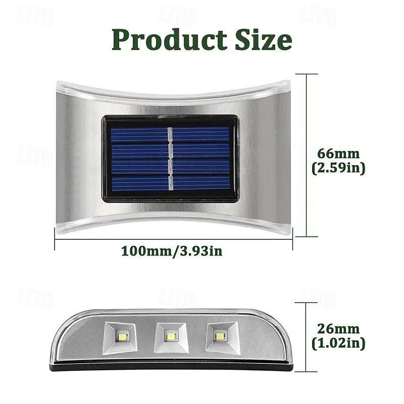 2/4pcs Solar Wall Light Up and Down Outdoor IP65 Waterproof LED Step Light Solar Fence Lights For Outdoor Yard Garden Lawn Patio Courtyard Fences Driveway Pathway Decoration 2025 - $30.99 –P9