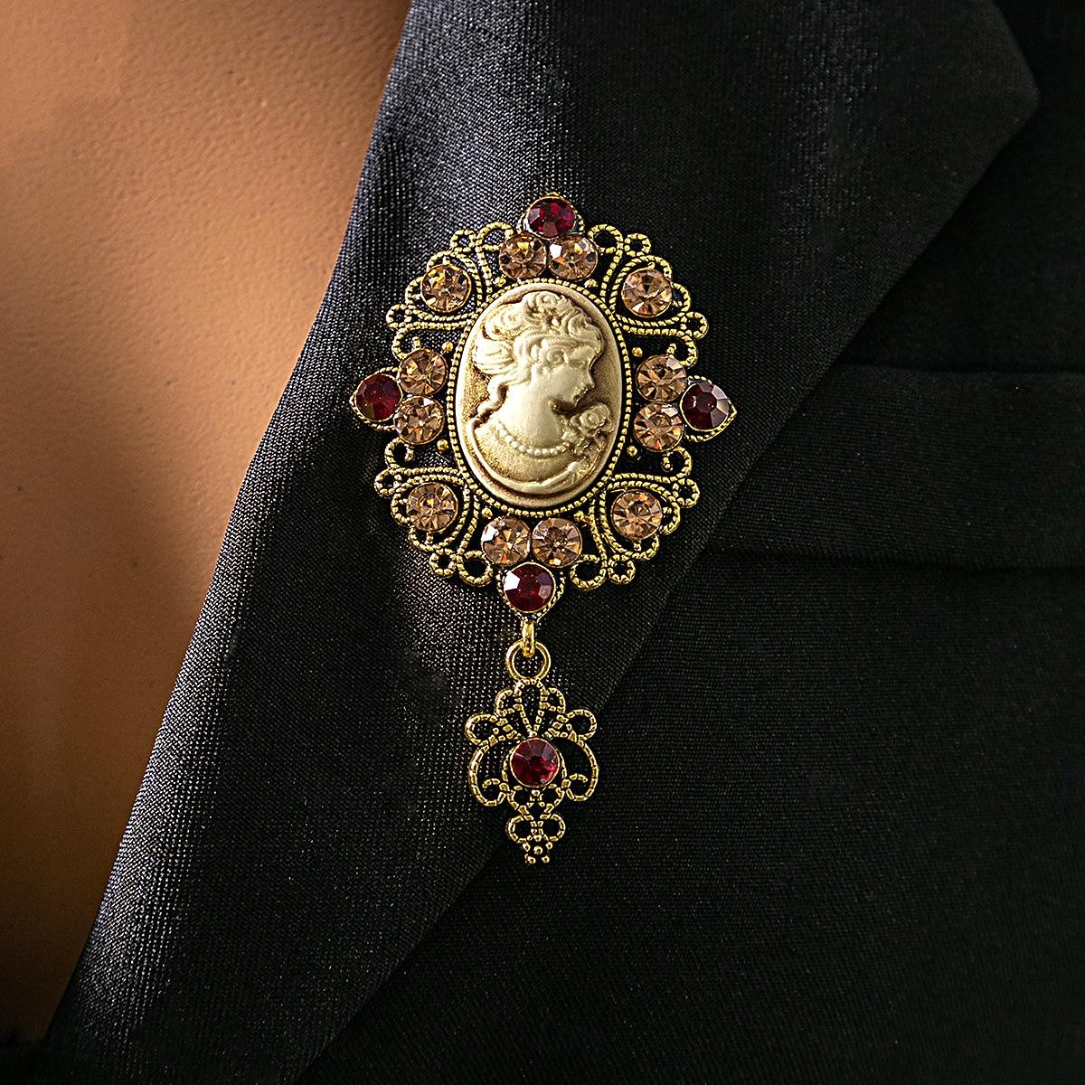 Rococo Baroque Victorian Brooch Pins Edwardian Fancy Dress Women's Royal Masquerade Event / Party Adults' Brooch 2025 - $9.99 –P12