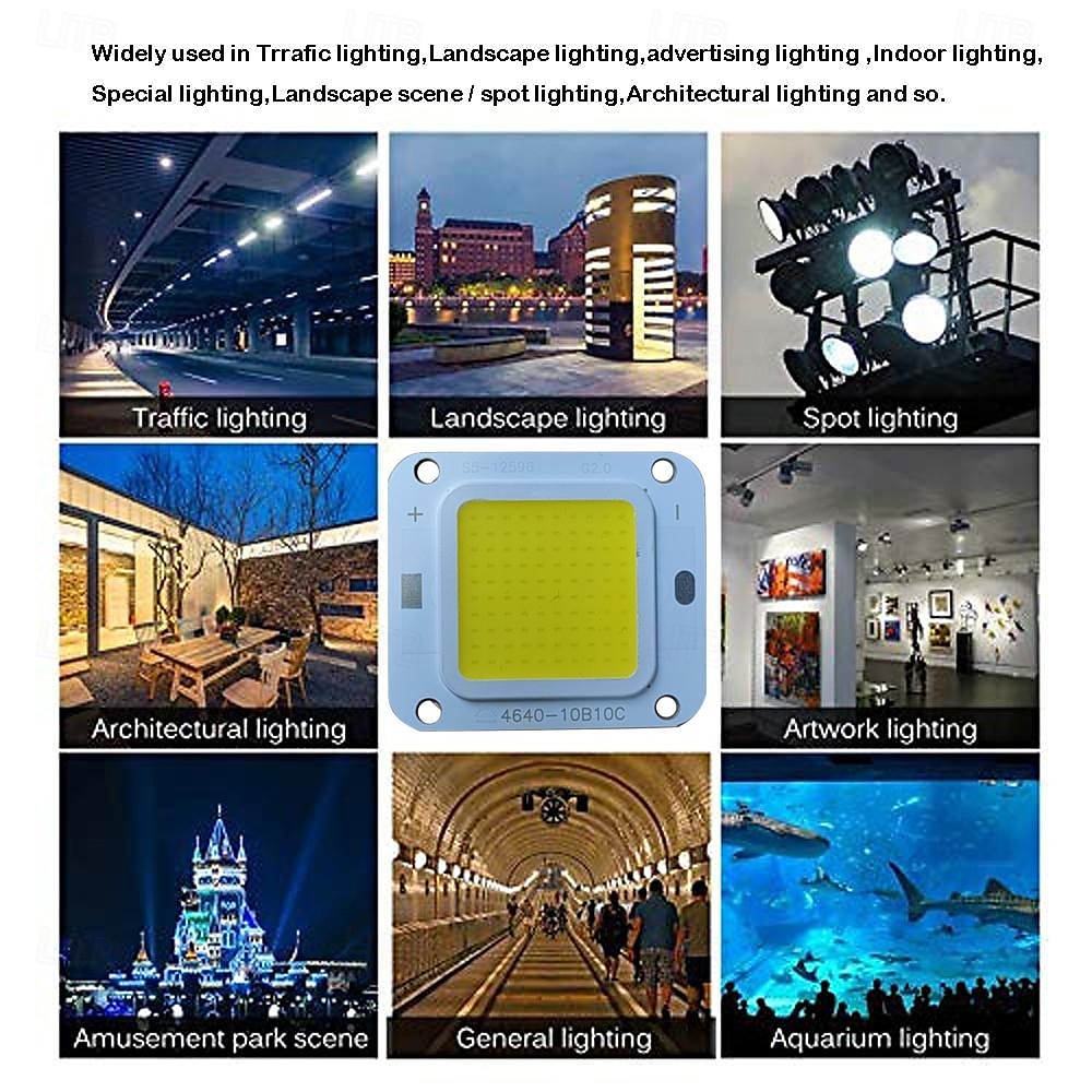 2PCS High Power Real Wattage LED COB Lamp Chip Warm White Naturally White and  White for DIY Flood Light Spotlight DC30-34V 2026 - $12.99 –P6