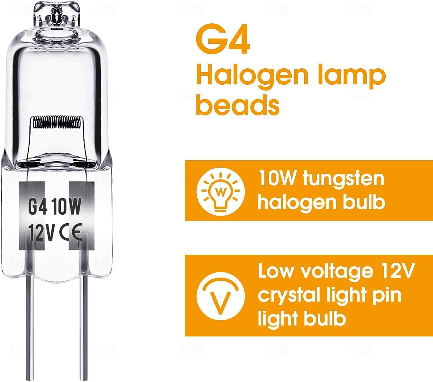 10PCS G4 10W Halogen Bulb 12V Kitchen Hood Bulb Warm White 3000K for Bedroom Bathroom Cabinet Living and Dining Room Energy Efficiency 2026 - $8.49 –P3