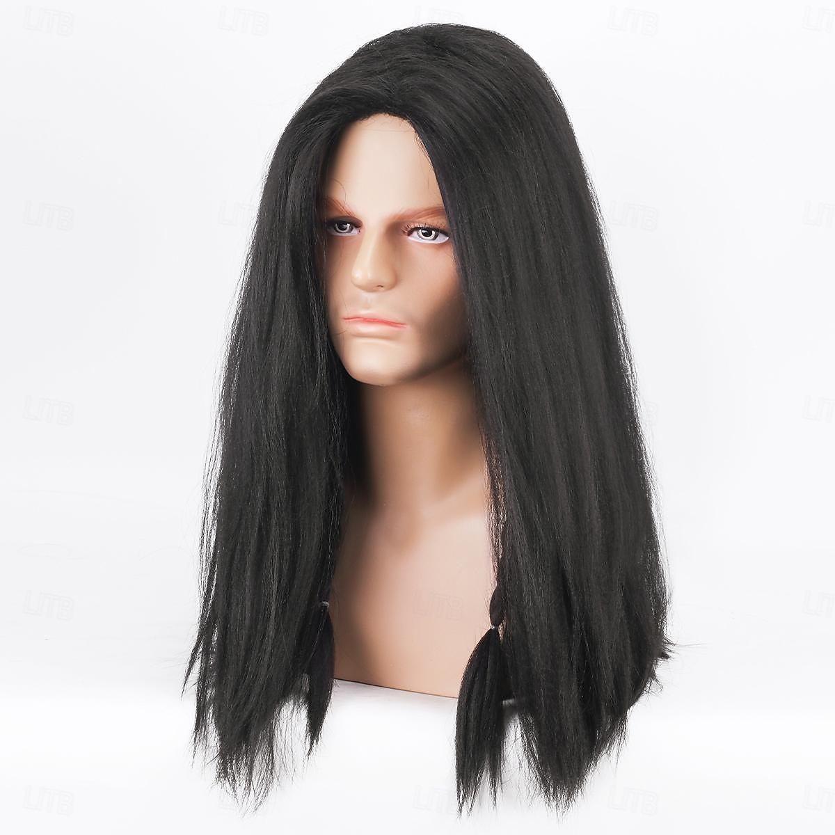 Perruques de cosplay Noir Bouclé Cheveux synthétiques Long Perruques Homme Perruques Pour la fête de 2026 ? $23.99 –P3