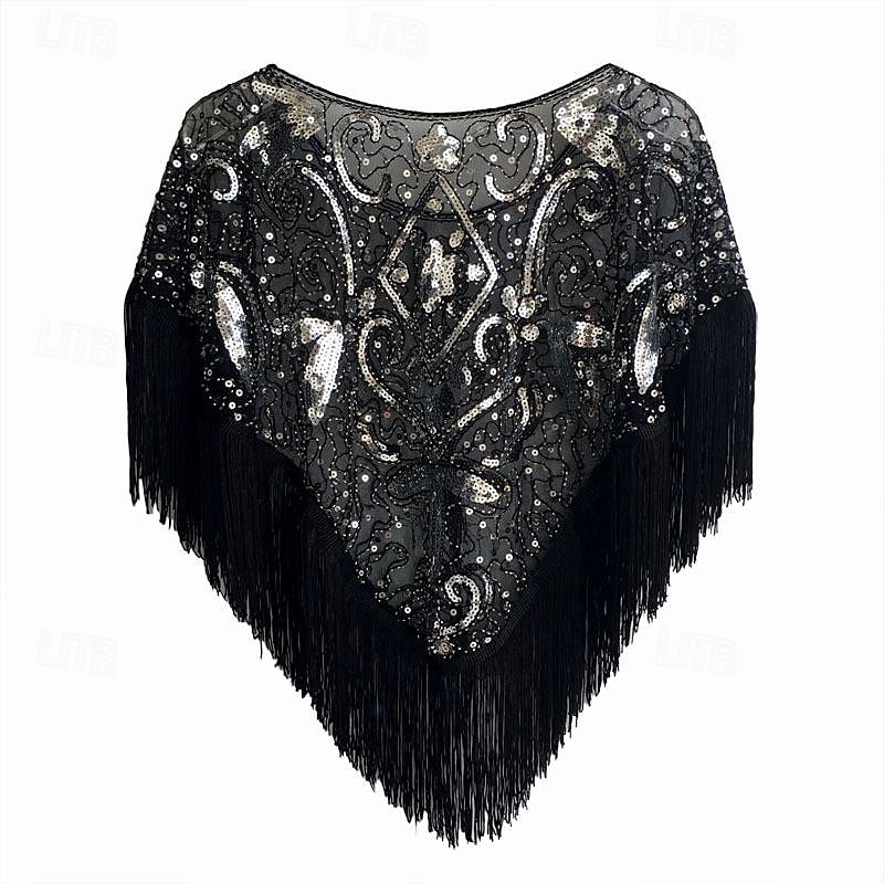 Retro / vintage Urlați 20 de ani Anii 1920 Costum de petrecere Șaluri Gatsby Charleston Invitat la nuntă Paiete Franjuri Costume de fancy Pentru femei Crăciun Carnaval An Nou Nuntă Invitat la nunta 2025 - $17.99 –P12