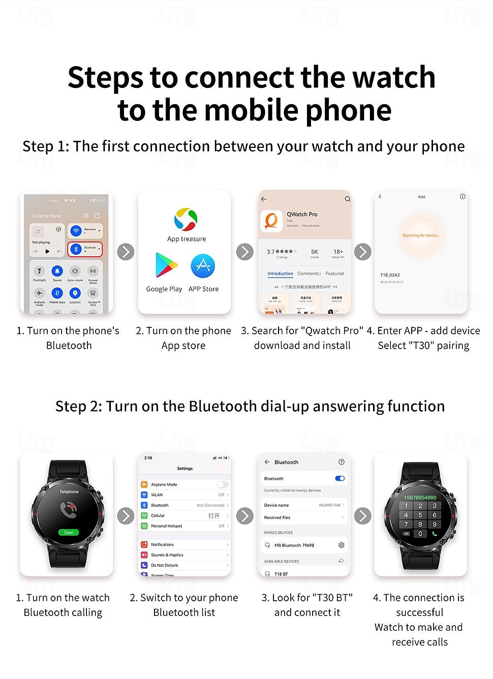 iMosi T30 Smart Watch 1.6 inch Smartwatch Fitness Running Watch Bluetooth Pedometer Call Reminder Sleep Tracker Compatible with Android iOS Unisex Long Standby Hands-Free Calls Waterproof IP68 52mm 2026 - $72.99 –P11