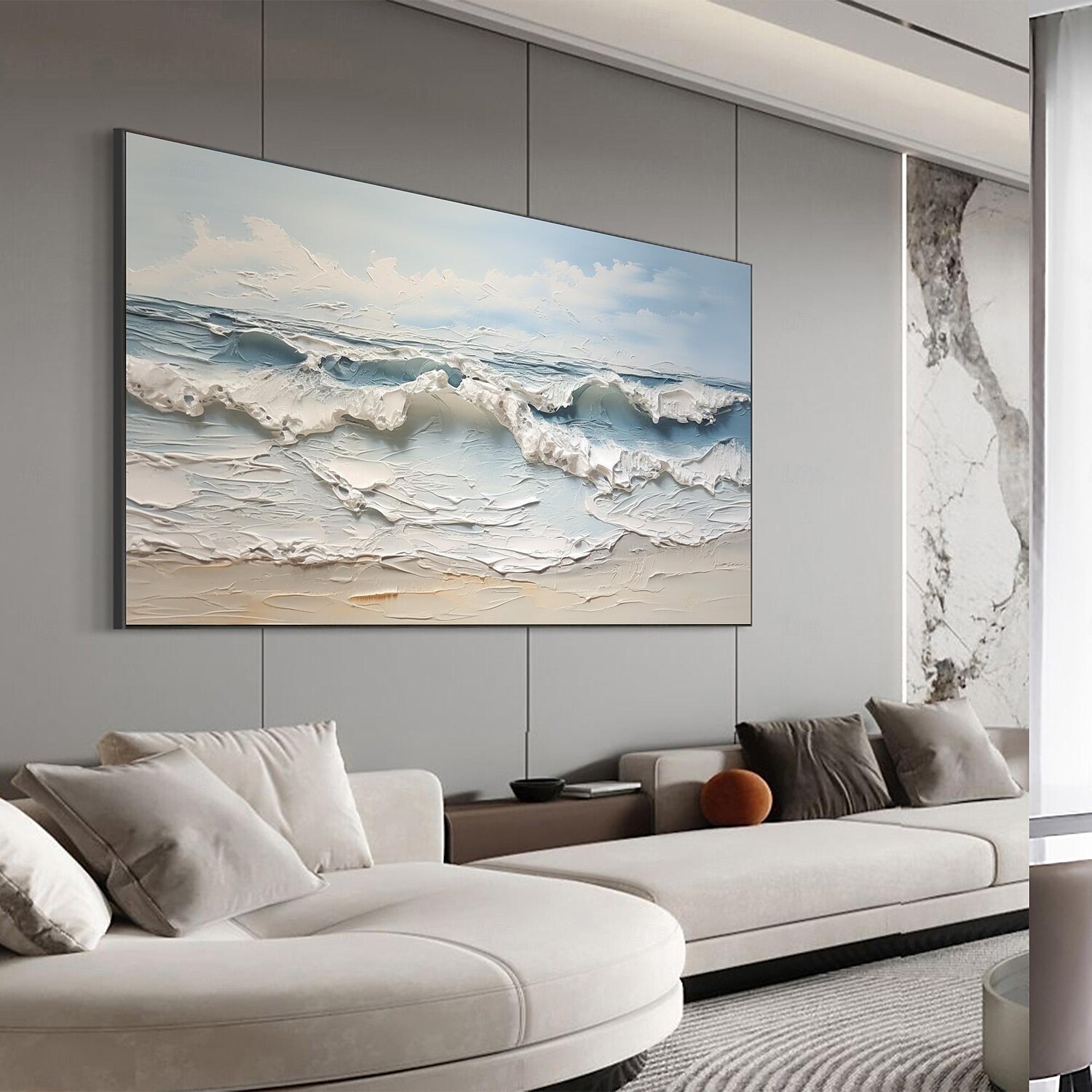 Manuell Handgemacht Hang-Ölgemälde Handgemalte Horizontales Panorama Abstrakt Landschaft Modern Realismus Ohne Innenrahmen (ohne Rahmen) 2025 - $166.99 –P3