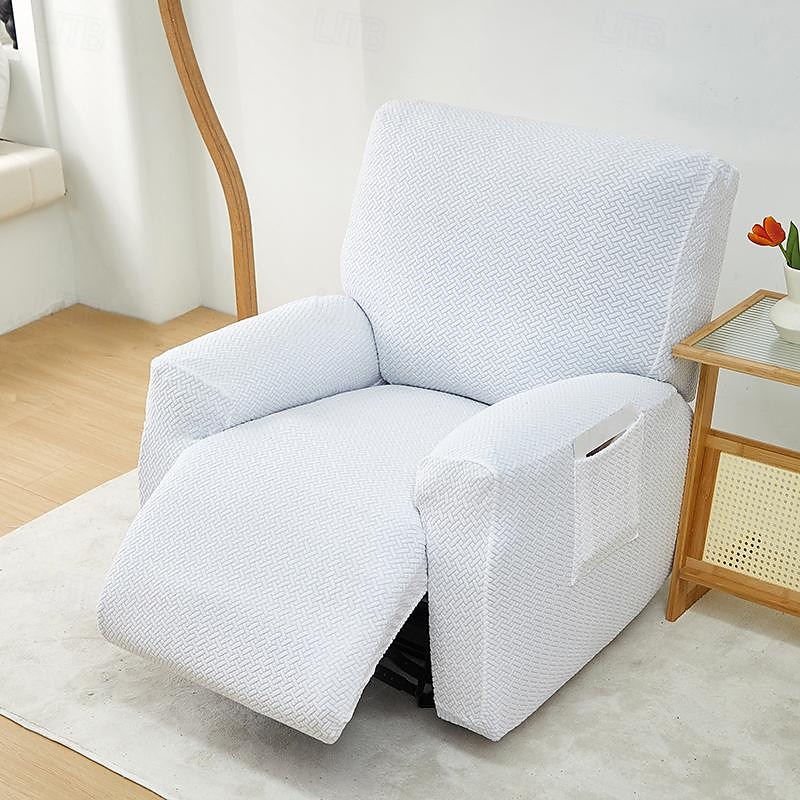 jacquard fåtölj överdrag överdrag lazyboy överdrag soffstolsöverdrag 4-delade set, halkfri vilstol med förvaringsfickor möbelskydd för vardagsrum 2025 - $57.99 –P1