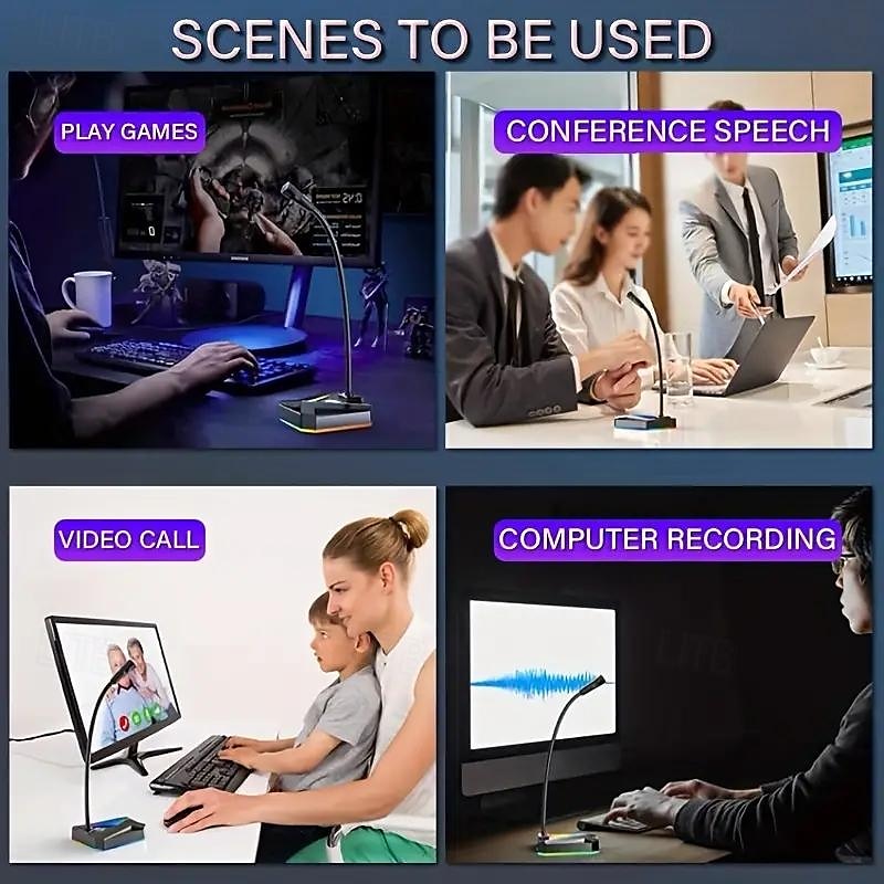 USB Microphone Computer Laptop Voice Mini KTV Speech Microphone USB Interface Plug And Play Driver-Free Suitable For Mac Book Windows 2025 - $16.99 –P3