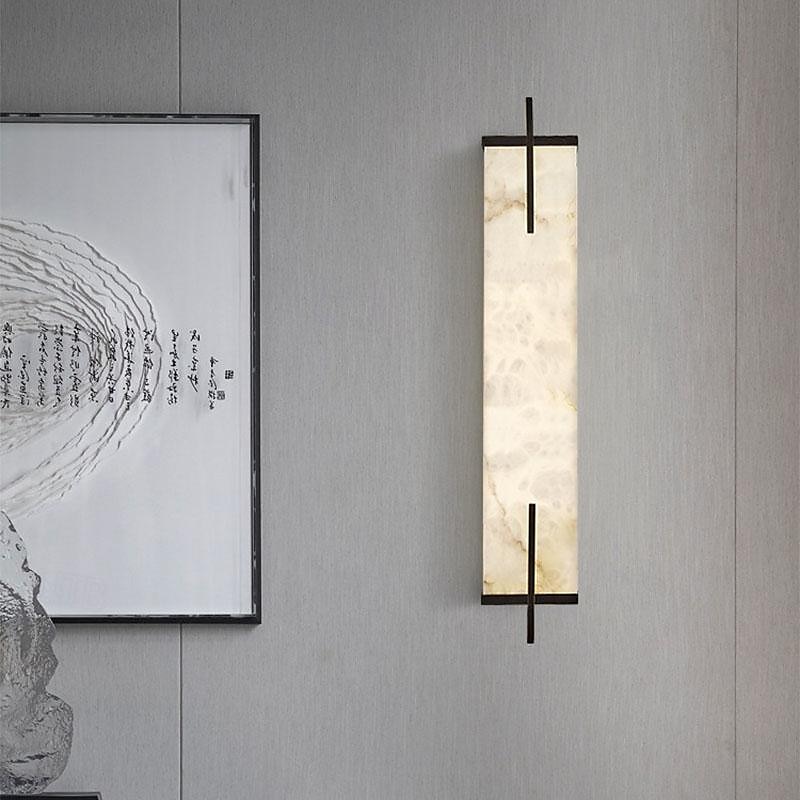 Marmurowe oświetlenie ścienne LED, oprawa oświetleniowa do dekoracji salonu, lampy zagłówkowe w sypialni, korytarzu nocnym, ciepły biały 60/80 cm 85-265 V 2025 - $434.99 –P7
