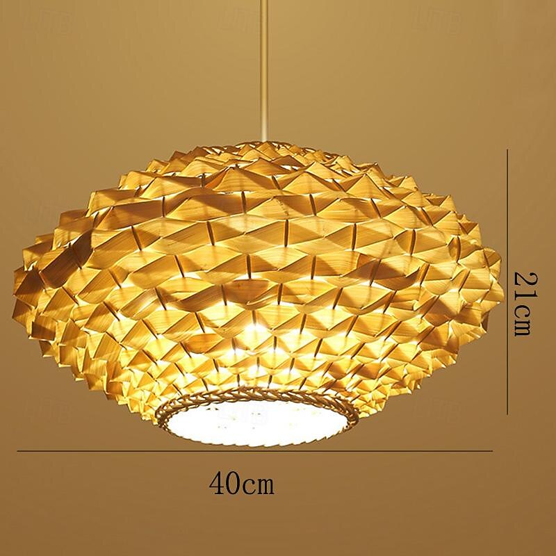 Lampe suspendue LED moderne en rotin tissé ananas, 1 lumière, 110-240v de 2025 ? $185.99 –P7