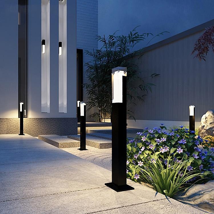 poste de amarração para exterior luzes de caminho LED para exterior 30/40/60/80 cm luz de base antracite de alumínio, lâmpada de jardim de design moderno, ip65 à prova de intempéries, lâmpada de piso de 2026 por $126.17 –P4