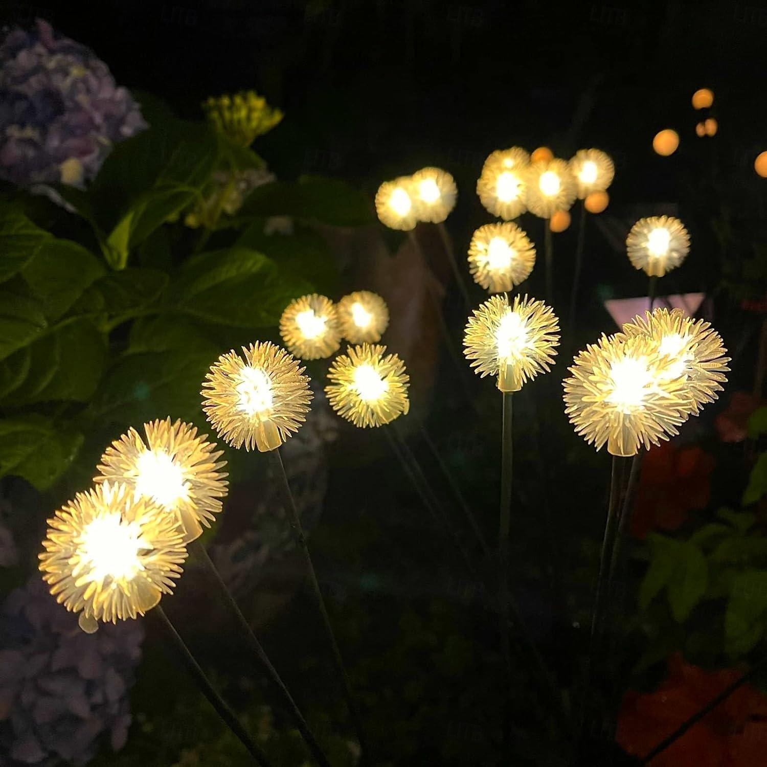 2 uds luz solar oscilante para jardín luz de diente de león alimentada por energía solar 6/8led exterior ip65 impermeable patio luz camino paisaje al aire libre pasarela decoración lámpara 2025 - $21.99 –P6