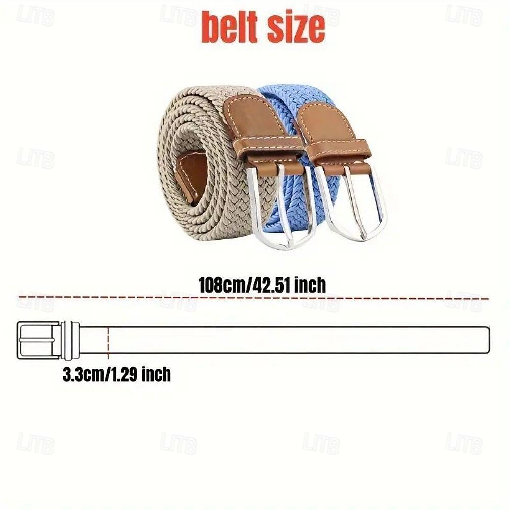 golfriem unisex stijlvolle en veelzijdige leren riem met gesp, modieus geweven ontwerp, elasticiteit en casual canvas in Koreaanse stijl voor dames en heren 2025 - $8.99 –P2