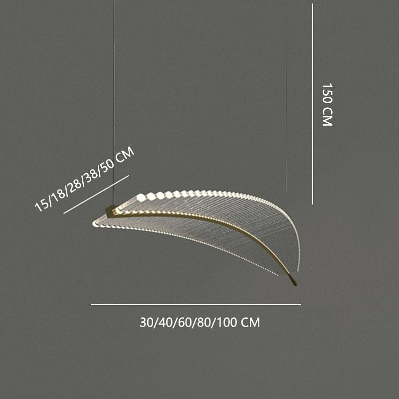 Ceiling Light 30/40/60/80cm Modern Leaf LED Chandelier Luxury Gold Kitchen Island Lights丨Acylic Lighting Hanging Fixtures Dining Room Ceiling Light Home Bar Art Suspension Luminaire Lamp 2026 - $217.09 –P1