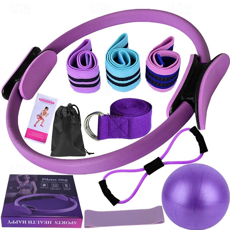 yoga fitness elleve deler sett med bånd lateks silke hip ring lateks elastisk ring yoga ball stretching band pilates 2025 - $49.94 –P4