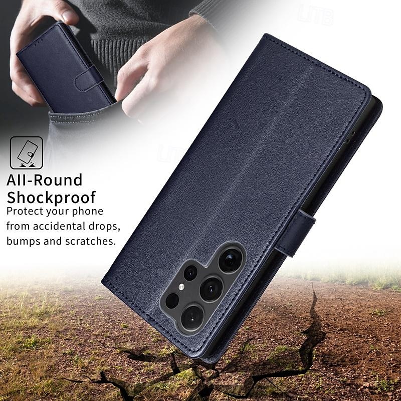 Phone Case For Samsung Galaxy S25 Ultra S24 S23 S22 S21 Ultra Plus A54 A34 A14 Note 20 10 Wallet Case with Wrist Strap Kickstand Card Slot Retro TPU PU Leather 2025 - $12.99 –P6