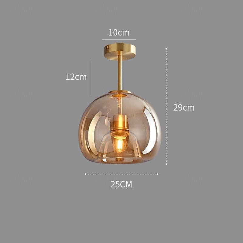 Lámpara colgante LED, luz de isla, lámpara de metal moderna de vidrio ámbar para oficina en casa, comedor, dormitorio, sala de estar, blanco cálido 110-120v 220-240v 2026 - $162.99 –P1