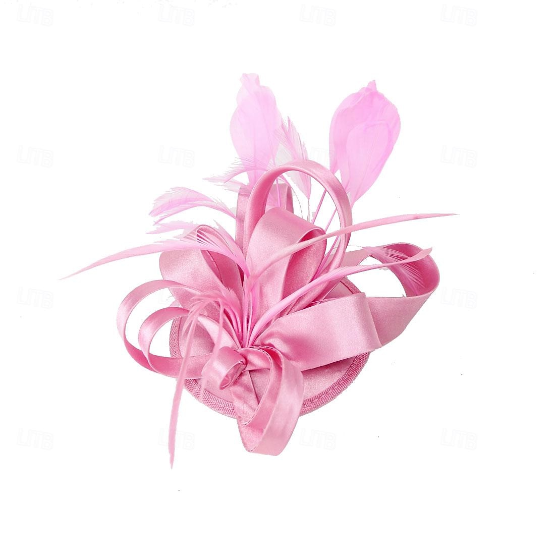 Чародеи Головные уборы Аксессуары для волос Полиэстер Федора Широкополая шляпа Цилиндр Скачки коктейль Элегантный стиль Винтаж С Пух Бант Заставка Головной убор 2025 - $27.99 –P2