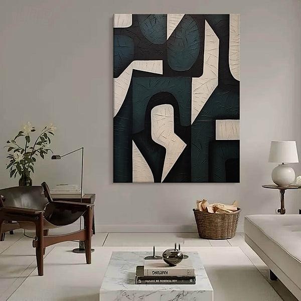 Beiges Wabi-Sabi-Ölgemälde, handgefertigte Wandkunst, schwarzes beiges abstraktes Gemälde, großes schwarzes, minimalistisches Ölgemälde, Wandkunst, beige strukturiertes Leinwandgemälde, neutrale 2025 - $116.99 –P1