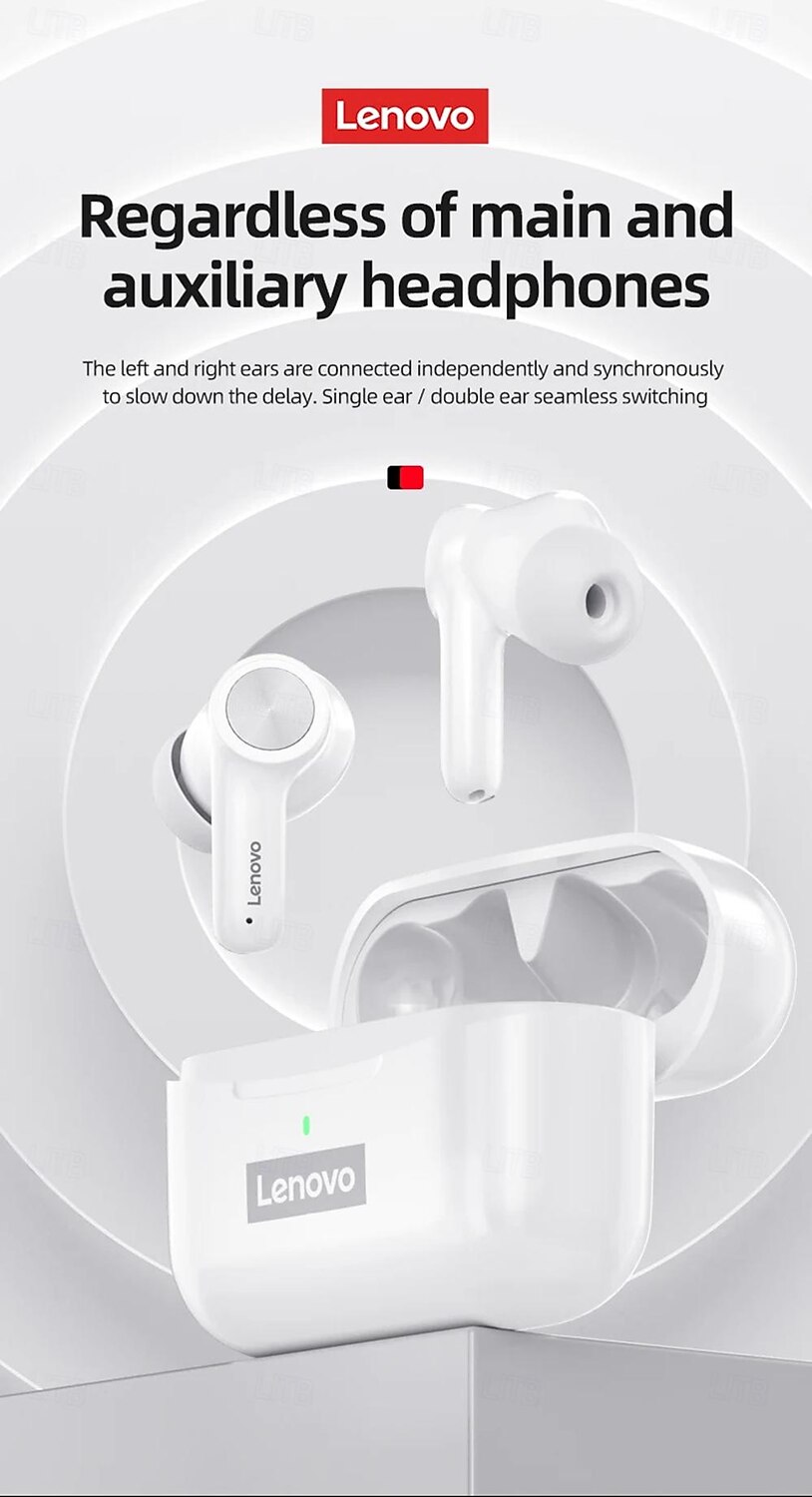 Lenovo LP70 True Wireless Headphones TWS Earbuds In Ear Bluetooth 5.2 Stereo ENC Environmental Noise Cancellation Long Battery Life for Apple Samsung Huawei Xiaomi MI  Yoga Everyday Use Traveling 2025 - $61.99 –P11