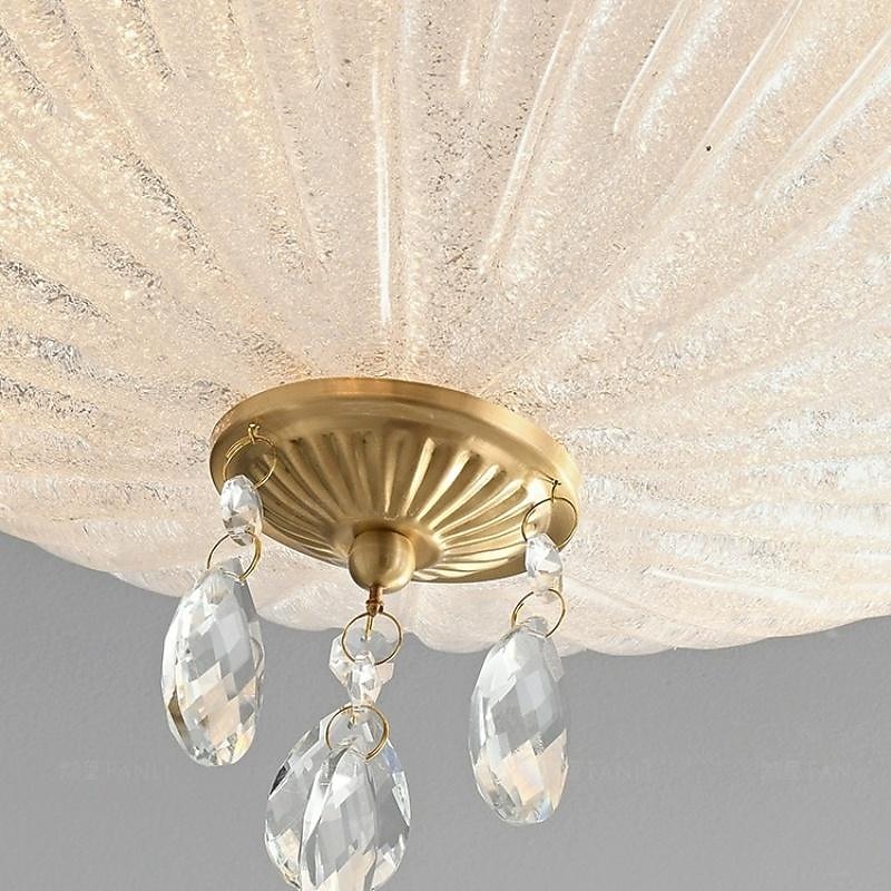 Deckenleuchte, Unterputz-Deckenleuchte, Kupferglas, LED-Deckenleuchte, moderne runde Deckenleuchte, 30/40/50 cm, Deckenleuchte für Wohnzimmer, Flur, 110–240 V 2025 - $237.59 –P5