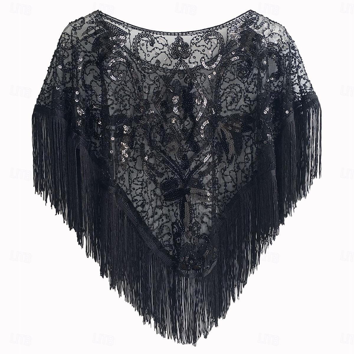 Retro / vintage Urlați 20 de ani Anii 1920 Costum de petrecere Șaluri Gatsby Charleston Invitat la nuntă Paiete Franjuri Costume de fancy Pentru femei Crăciun Carnaval An Nou Nuntă Invitat la nunta 2025 - $17.99 –P19