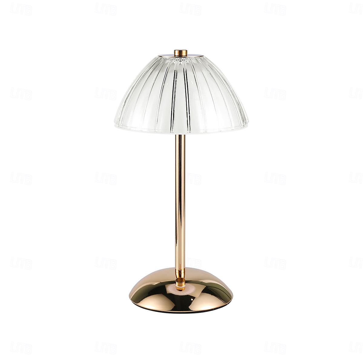 Kristall-Tischlampe, modern, minimalistisch, Touch, 3-farbig, stufenlose Dimmung, wiederaufladbar über USB, mit weichem Licht und langlebigem Akku 2025 - $48.99 –P5