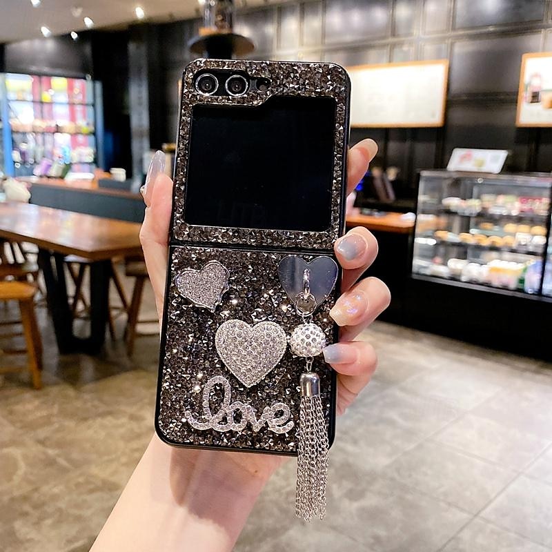 teléfono Funda Para Samsung galaxia Z Flip 7 Z Flip 6 Z Flip 5 Z Flip 4 Z Flip 3 Funda Trasera Brillo ostentoso brillante Antigolpes TPU Brillante Metal 2025 - $9.99 –P18
