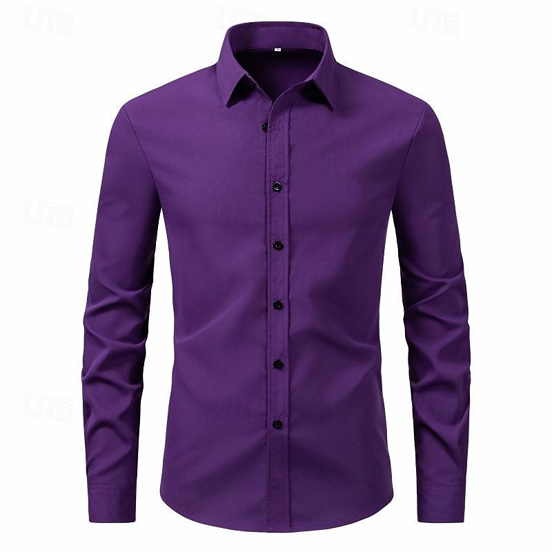 Herren Hemd Sommerhemd Freizeithemd Strandhemd Knopfhemd Schwarz Weiß Rosa Wein Marineblau Langarm Einfach Revers Urlaub Hawaiianisch Button-Down Bekleidung Polyester Mode Lässig Bequem 2025 - $19.99 –P10