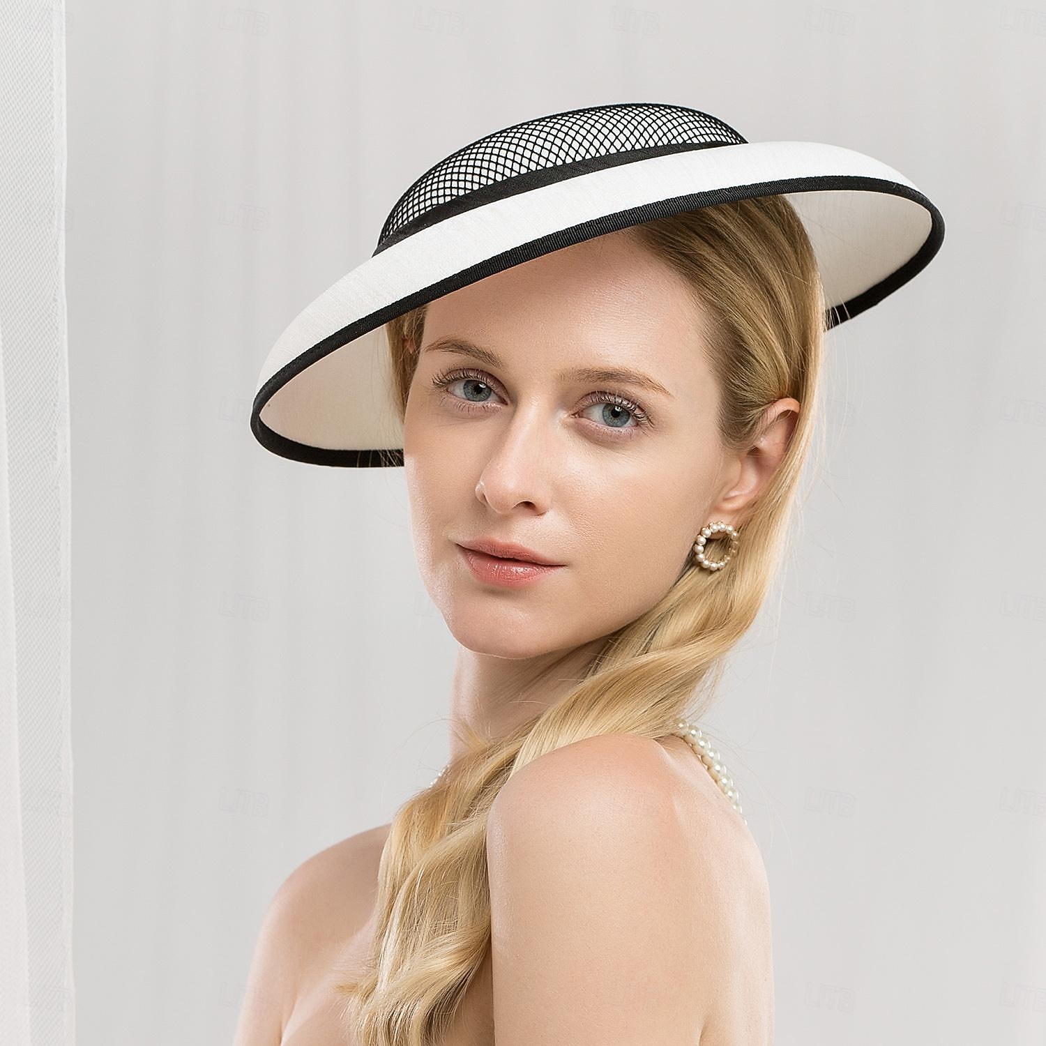 kapelusze nakrycia głowy włókno beret kapelusz słońce kapelusz spodek kapelusz wesele spotkanie przy herbacie eleganckie wesele z kokardką perły nakrycie głowy nakrycia głowy 2025 - $57.99 –P10