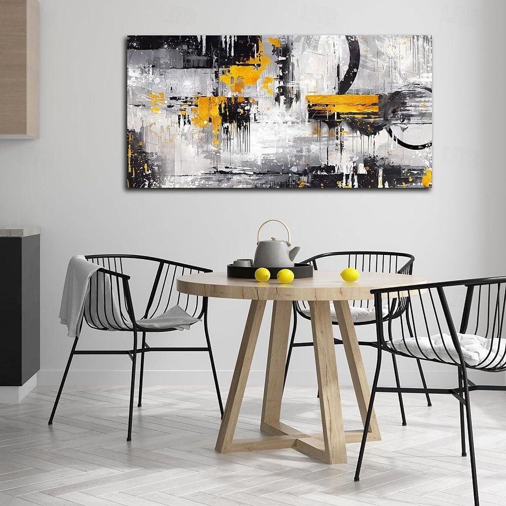 Handmade Oil Paintings Canvas Wall Art Decoration Modern Abstract Black ...