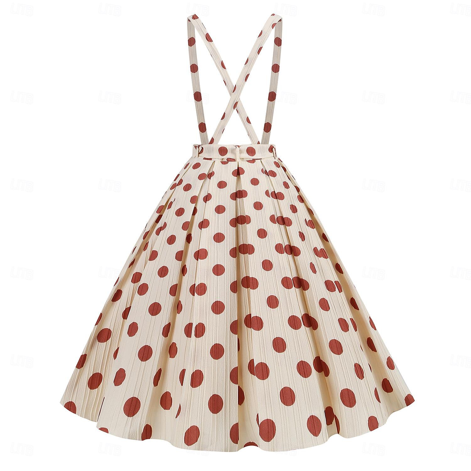 Retró 1950-es Rockabilly Szoknya Swing ruha Flare ruha Pöttyös Női Mindszentek napja Álarcos mulatság Hétköznapi Lánybúcsú Felnőttek Szoknya Hazatérő ruhák 2025 - $29.99 –P2