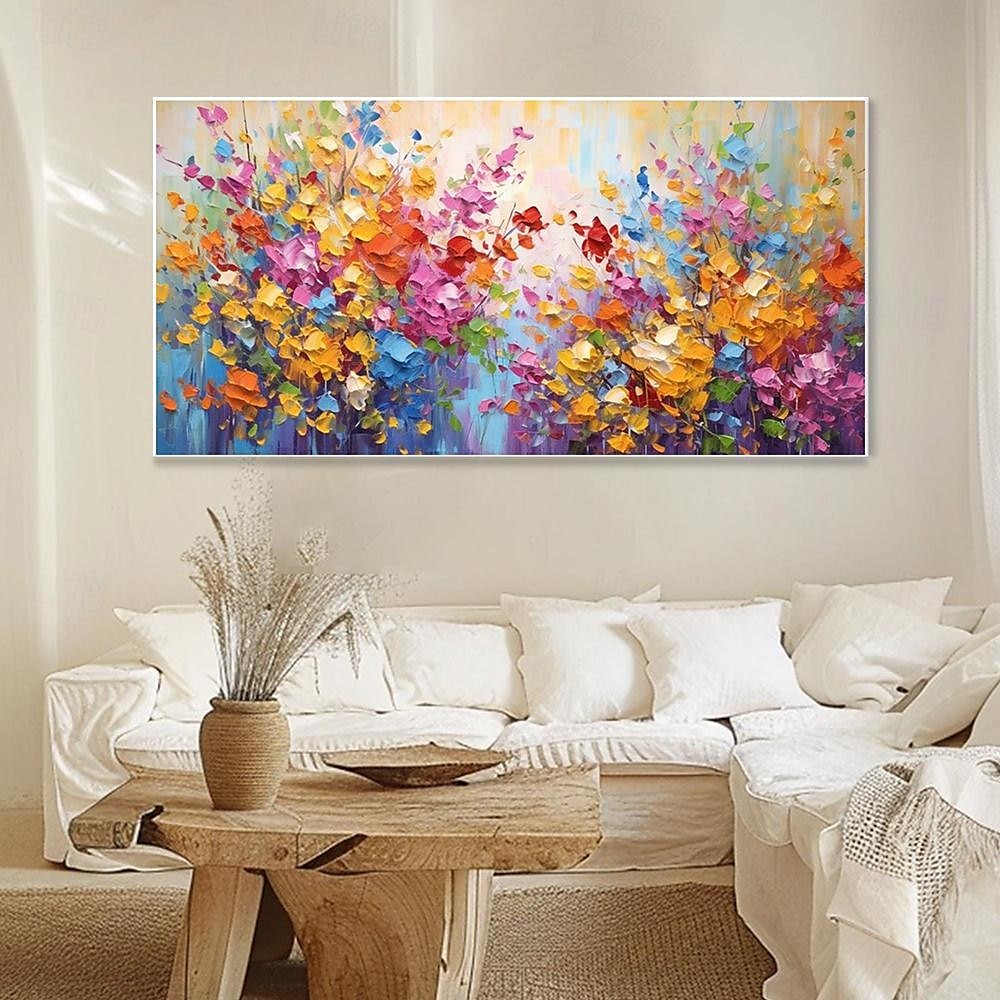 Peinture à l'huile de fleur de printemps 3d peinte à la main abstraite plantation florale colorée peinture à la main texture œuvre d'art peinture à la main moderne paysage naturel peinture pour salon de 2025 ? $58.99 –P4
