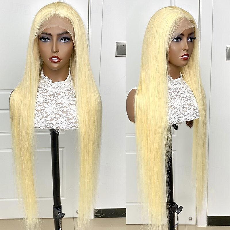 Glueless Blonde Lace Closure 613 Wig HD Lace Front Straight Human Hair Wigs Pre Plucked Bleached Knots Honey Blonde Wig For Women 2025 - $190.99 –P3