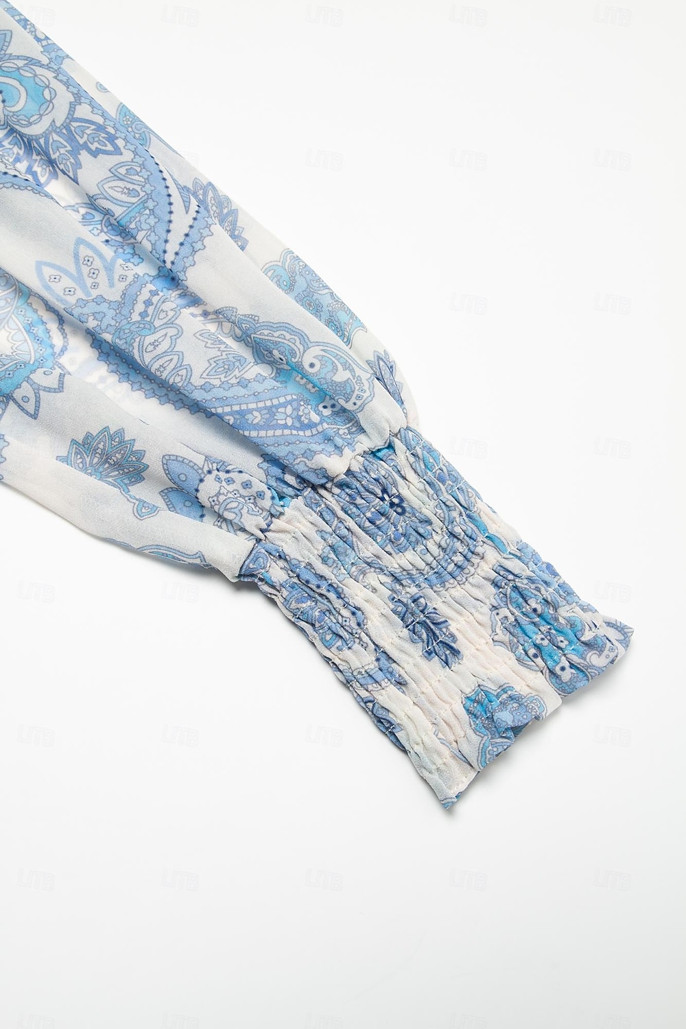 šifon svatební host paisley print elastický pas maxi šaty 2025 - $82.99 –P3