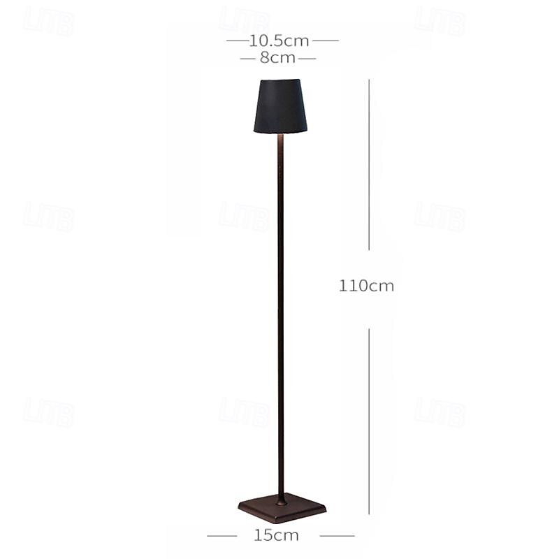 Aluminum Dimming Floor Lamp Rechargeable Standing Lamp Indoor Bedroom Living Room Atmosphere Desk Lamp Type-C 2025 - $83.99 –P1