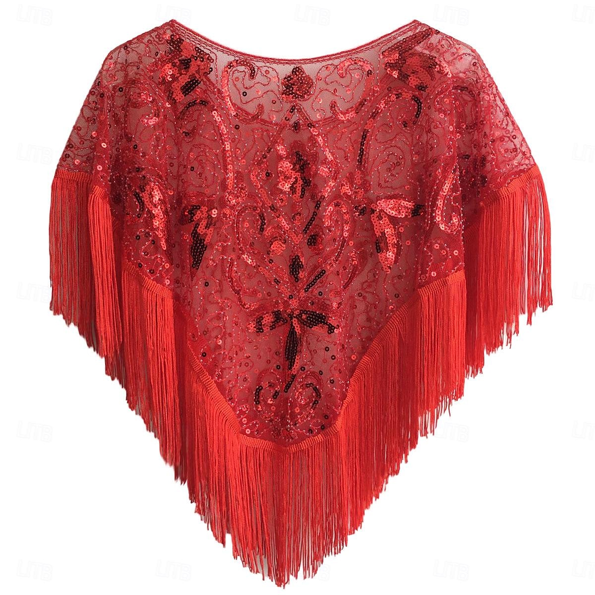 Retro / vintage Urlați 20 de ani Anii 1920 Costum de petrecere Șaluri Gatsby Charleston Invitat la nuntă Paiete Franjuri Costume de fancy Pentru femei Crăciun Carnaval An Nou Nuntă Invitat la nunta 2025 - $17.99 –P11