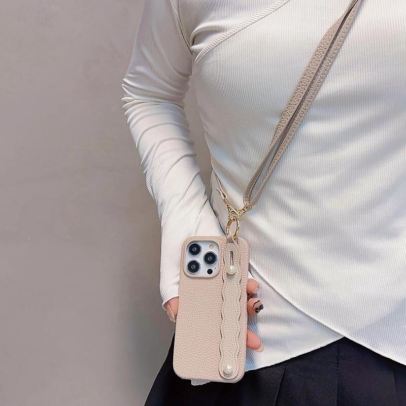 Phone Case For iPhone 16 iPhone 15 Pro Max Plus iPhone 14 13 12 11 Pro Max Plus Mini SE for Women Girl with Stand Holder with Lanyard with Wrist Strap Retro TPU PU Leather 2025 - $22.99 –P13