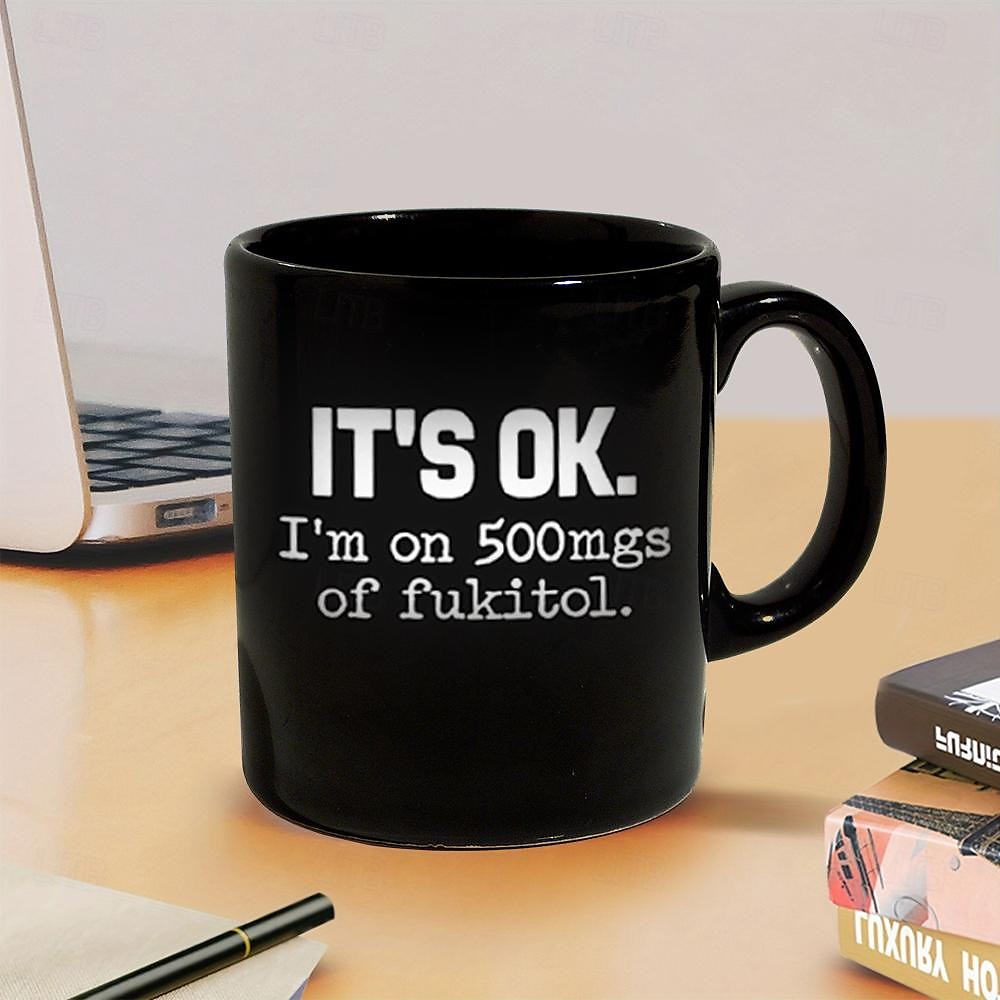 Graphic Letters Daily Designer Retro Vintage Mug,Ceramic Funny Coffee Mug Black, Father's Day Gift 1.2oz/330ml 2025 - $15.49 –P3