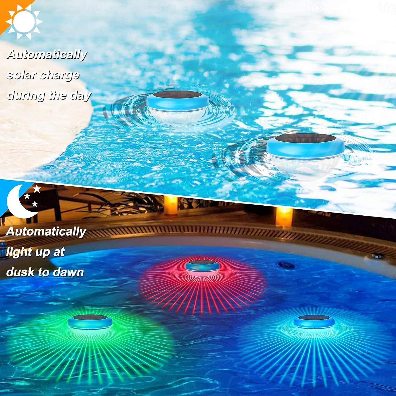 Solar Floating Pool Lights RGB Color Changing Pool Lights LED Waterproof Pool Light for Outdoor Swimming Pool Pond Hot Tub Garden Holiday Party Landscape Decoretion 1/2pcs 2024 - $15.99 –P3