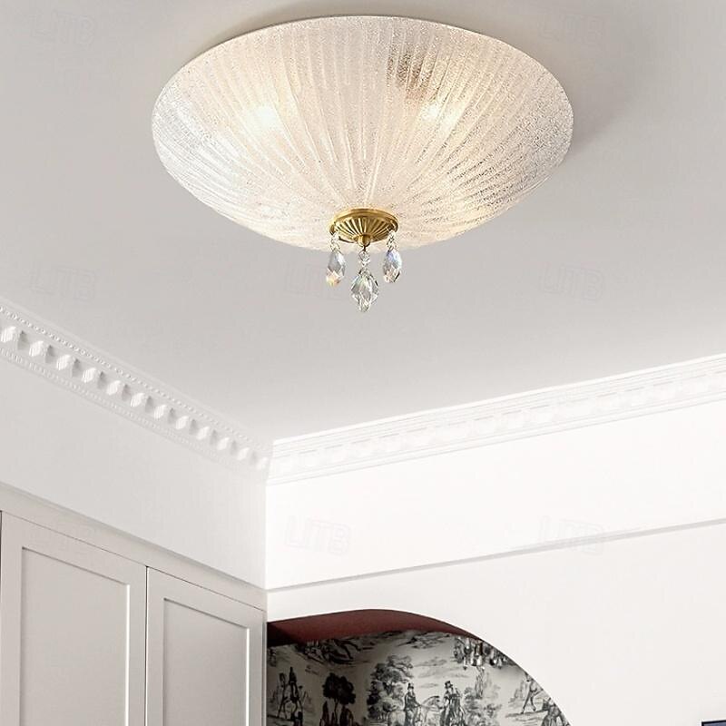 Deckenleuchte, Unterputz-Deckenleuchte, Kupferglas, LED-Deckenleuchte, moderne runde Deckenleuchte, 30/40/50 cm, Deckenleuchte für Wohnzimmer, Flur, 110–240 V 2025 - $237.59 –P2