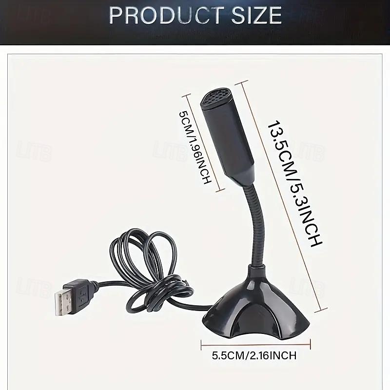 USB Microphone Computer Laptop Voice Mini KTV Speech Microphone USB Interface Plug And Play Driver-Free Suitable For Mac Book Windows 2025 - $16.99 –P7